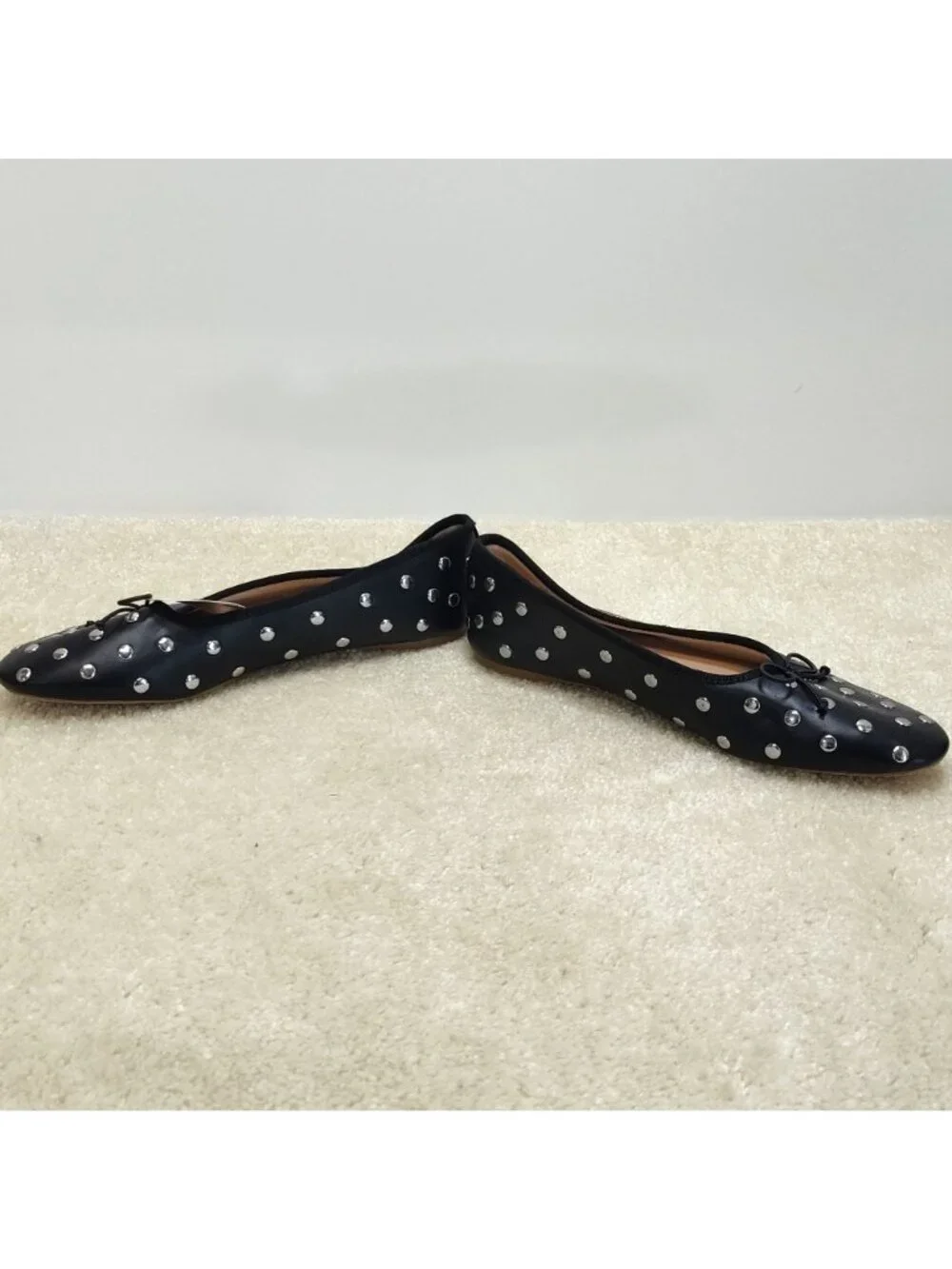 Time And Tru Studded Ballet Mary Jane Flats Loafers Slides Mules Slip-on US 9.5
